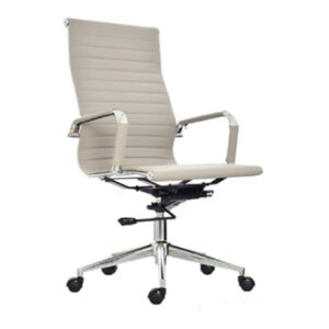 Sillón Pdte. BOSS TAUPE BLANCO